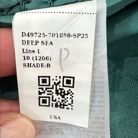 Banana Republic Linen-Blend Corset Crop Top Deep Sea Size 10 NWT - Picture 4 of 5